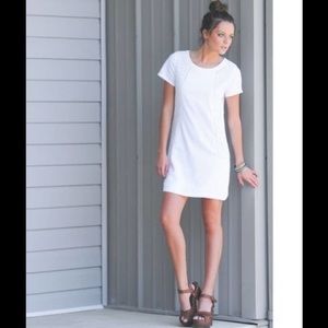 White Linen Shift Dress